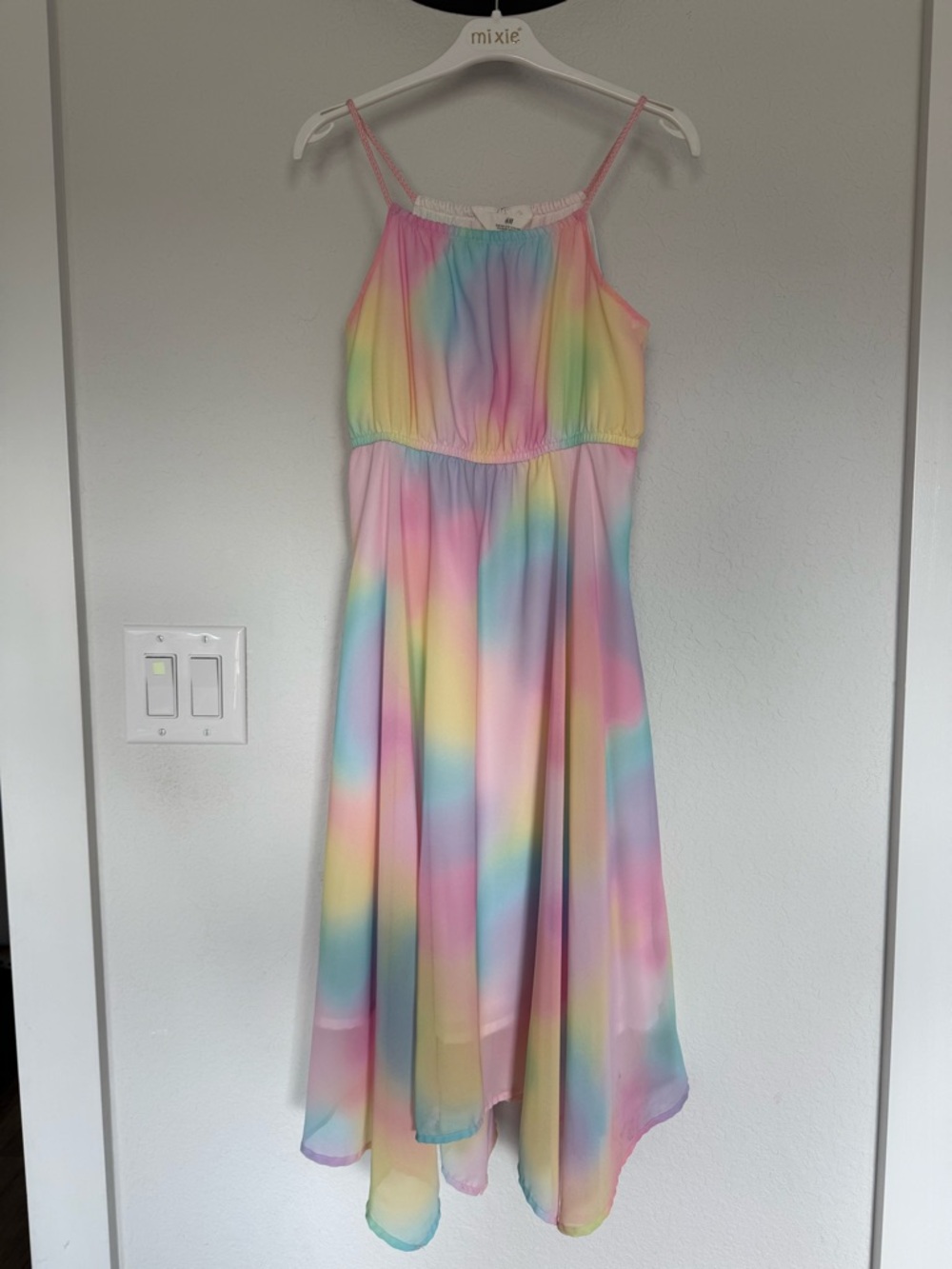 H&M Pastel Rainbow Halter Dress in Pink, Yellow, Blue, Green, Purple